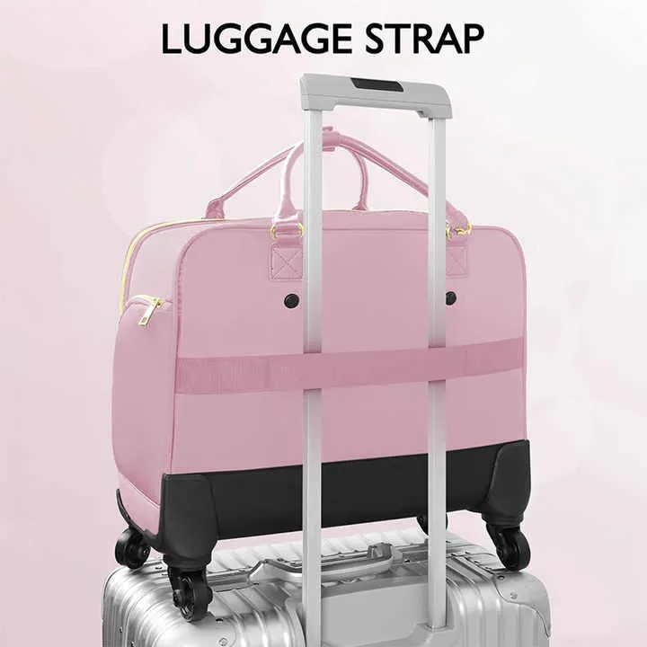 حقيبة نسائية مخصصة للسفر مقاومة للماء أثناء الليل حقيبة دوارة بعجلات  Women's Waterproof Overnight Travel Bag Spinner Luggage with Wheels