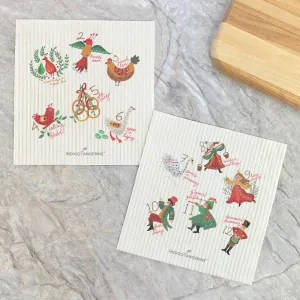 12 Days of Christmas 2pk - Swedish Dish Cloth