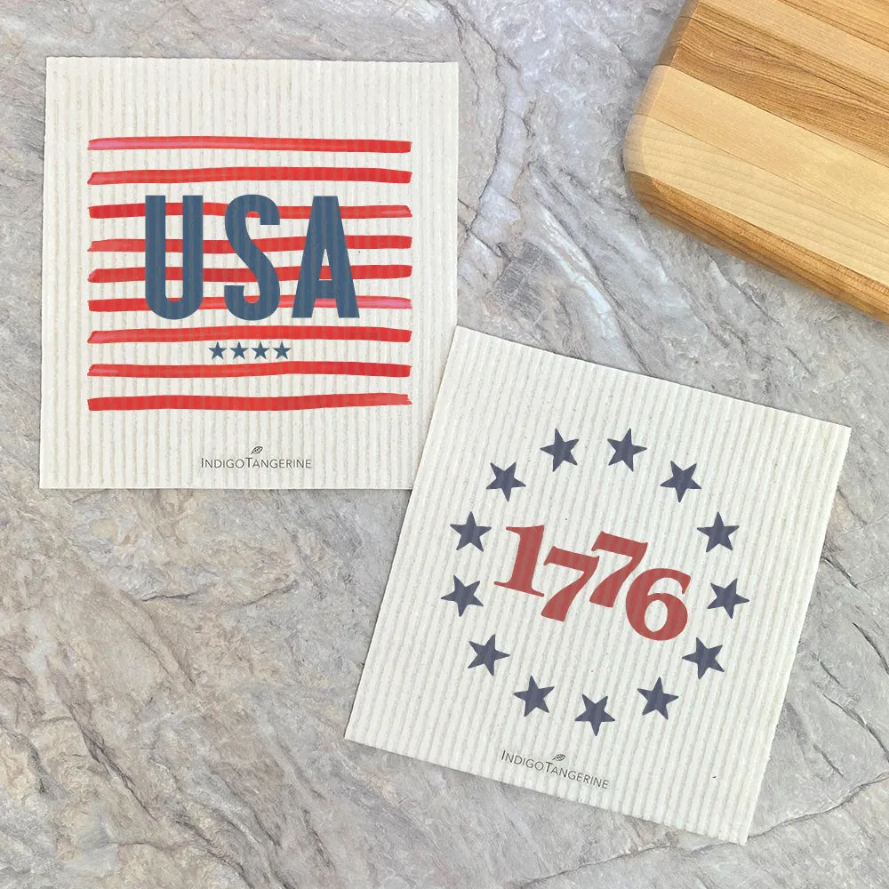 1776, USA 2 pk - Swedish Dish Cloth