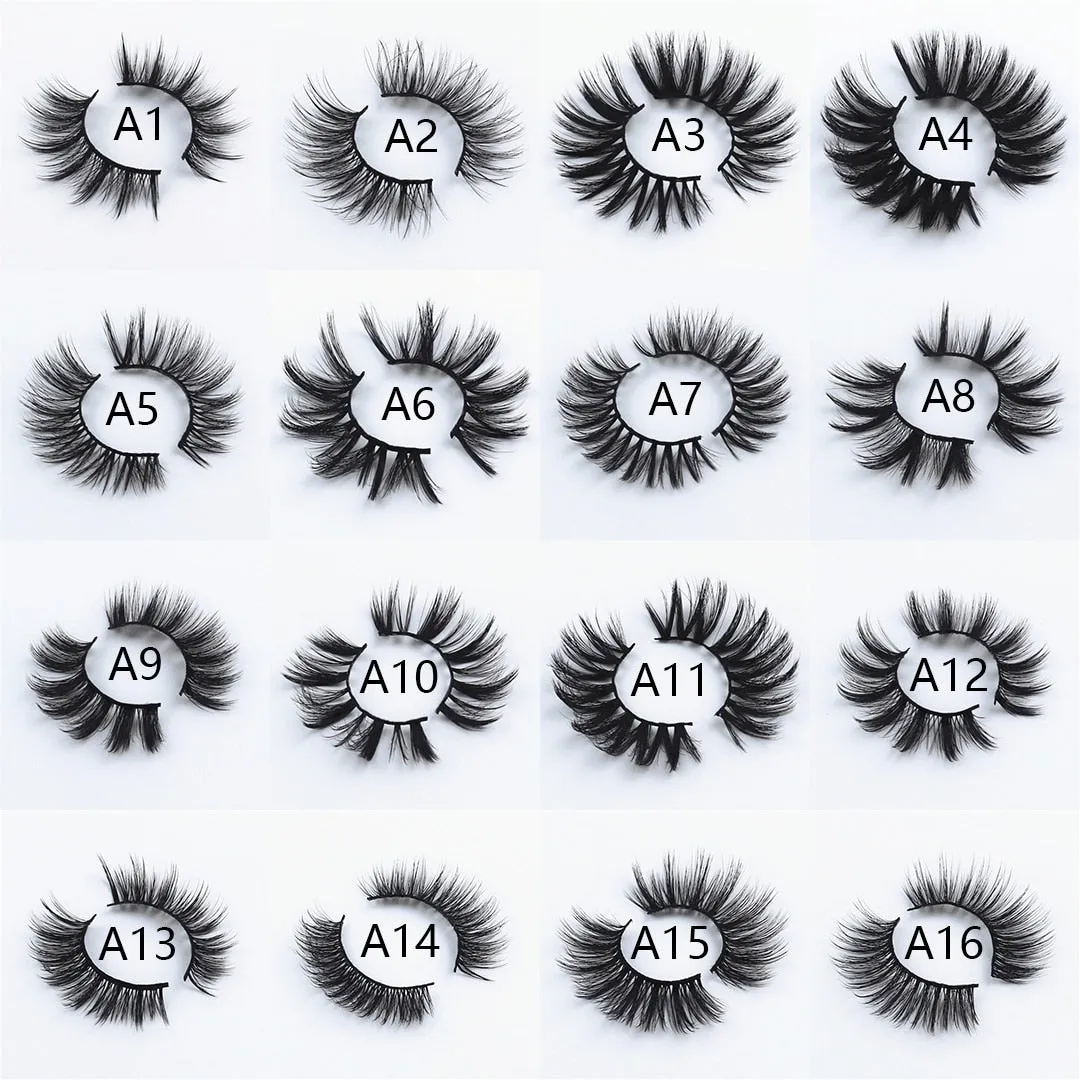 5/8 Pairs Faux Mink Eyelashes Soft Fluffy Natural False Eyelashes 3D Thick Dramatic Makeup Eyelashes Reusable Handmade Lashes