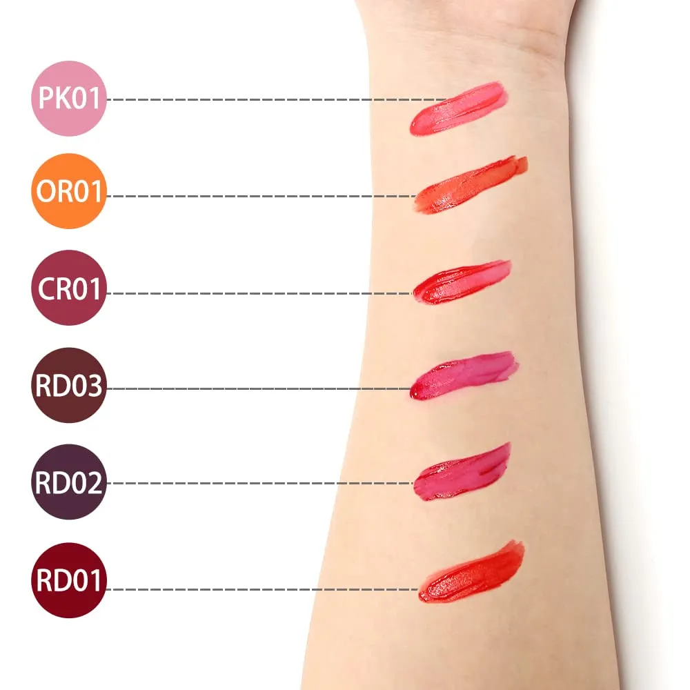 6-Piece Matte Liquid Lipstick Set - Waterproof Wine Bottle Lip Tints for Women & Girls Gift