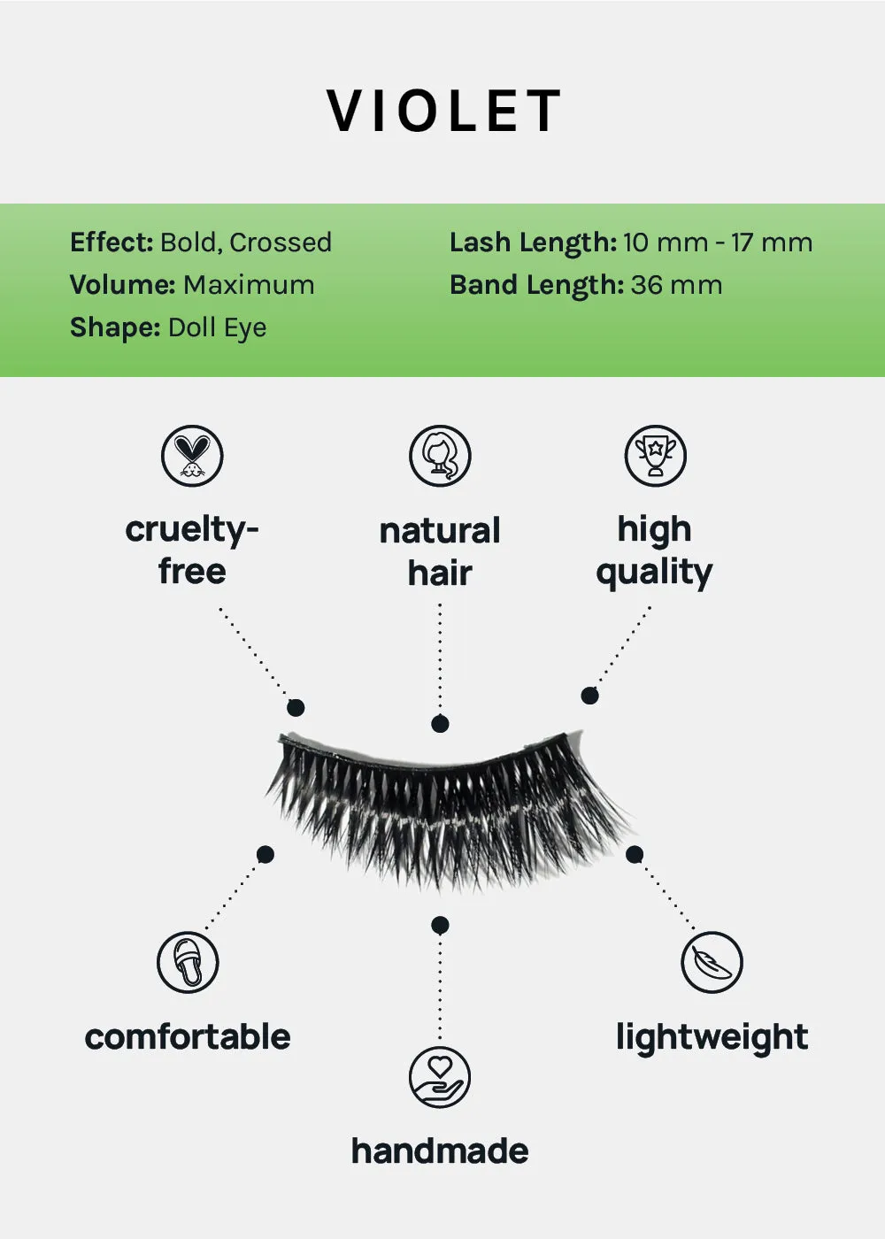 AOA Studio Eyelashes - Violet