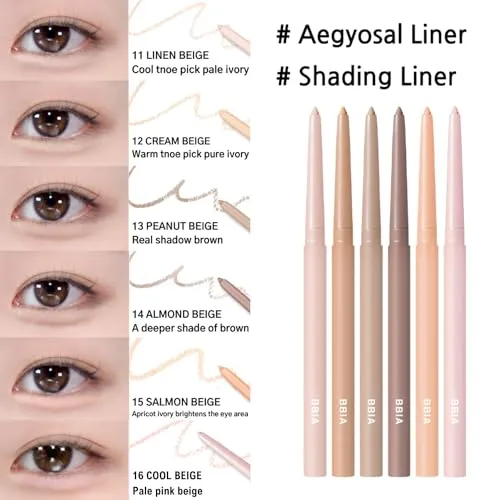 BBIA Last Auto Gel Eyeliner 17 Color – Multi-Use Longwear & Waterproof Mechanical Eye Liner Easy Drawing with Smooth Texture Smudge-Resistant Shadow & Glitter Vegan Korea Eye Makeup (01 NOIR)