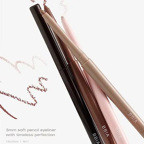 BBIA Last Auto Gel Eyeliner 17 Color – Multi-Use Longwear & Waterproof Mechanical Eye Liner Easy Drawing with Smooth Texture Smudge-Resistant Shadow & Glitter Vegan Korea Eye Makeup (01 NOIR)