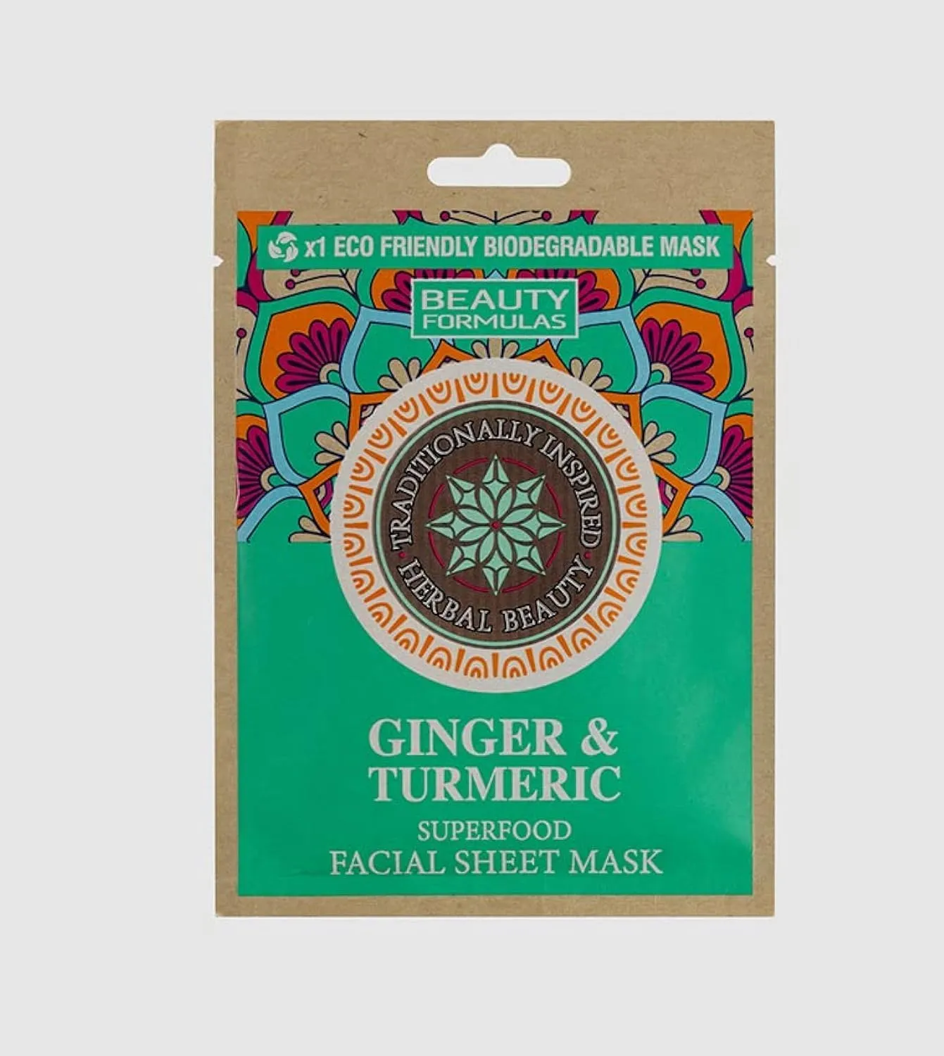 Beauty Formulas Ginger And Turmeric Superfood Facial Sheet Mask