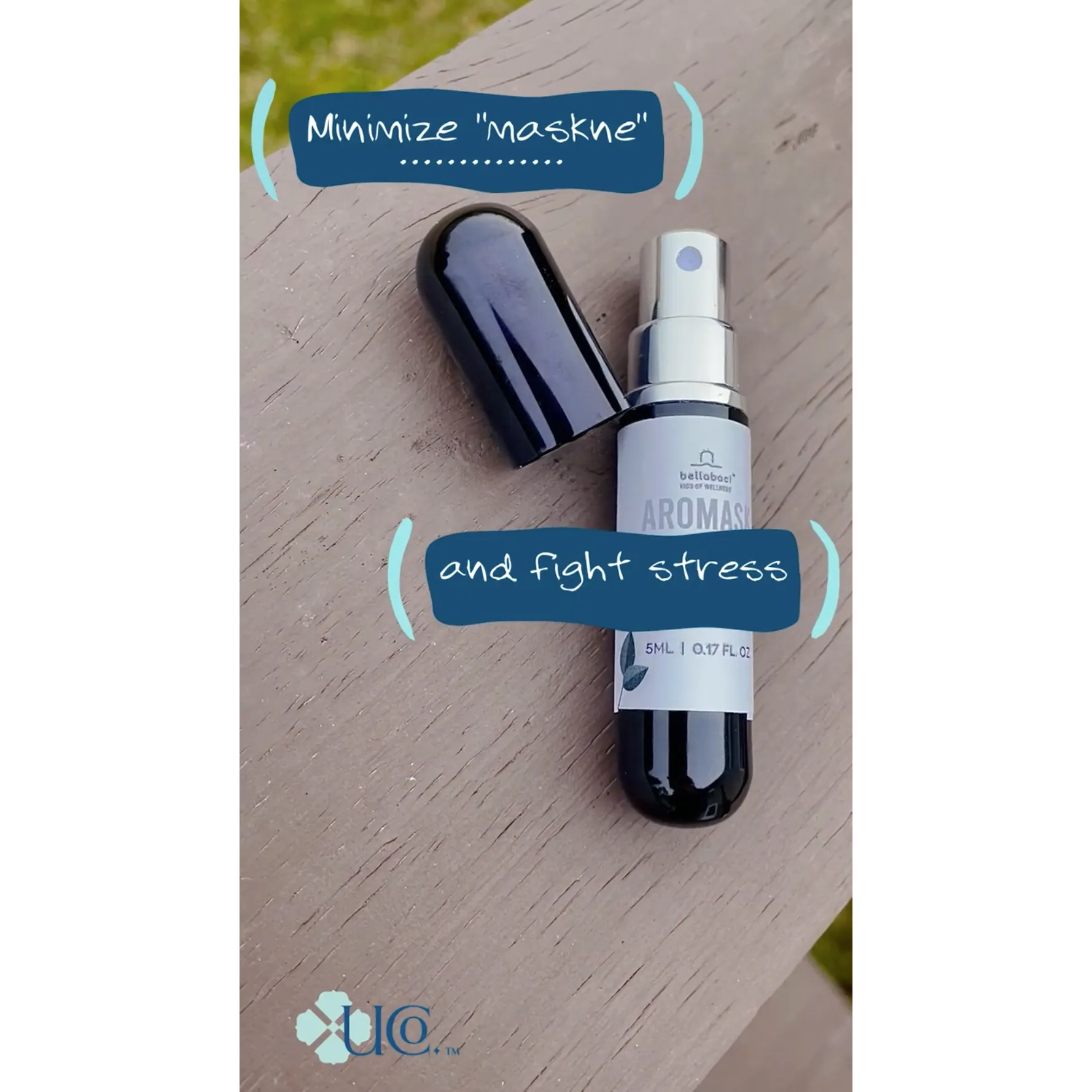 Bellabaci Aromask Aroma Essential Oil Spray, 25 ct Retail Display & Tester