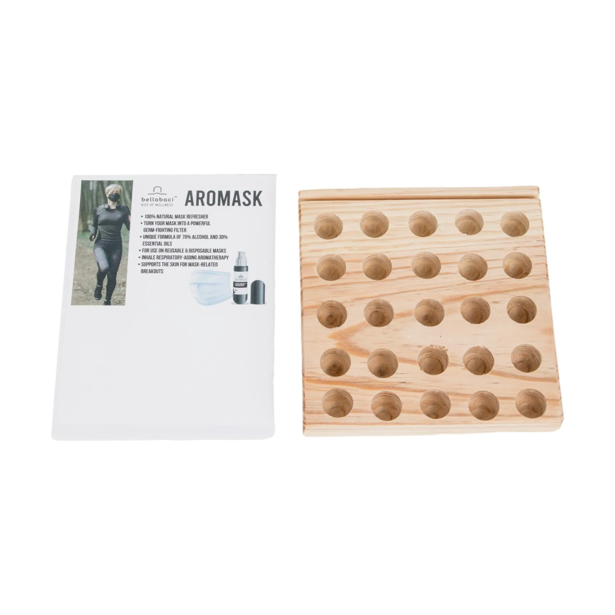 Bellabaci Aromask Aroma Essential Oil Spray, 25 ct Retail Display & Tester