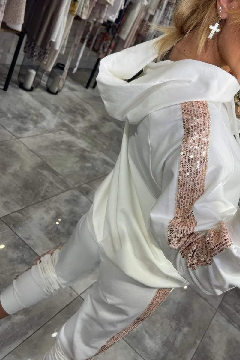 Esmee - Stylish women's autumn set with cozy glitter accents