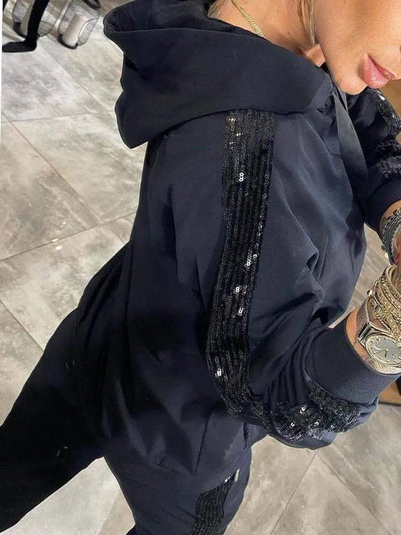 Esmee - Stylish women's autumn set with cozy glitter accents
