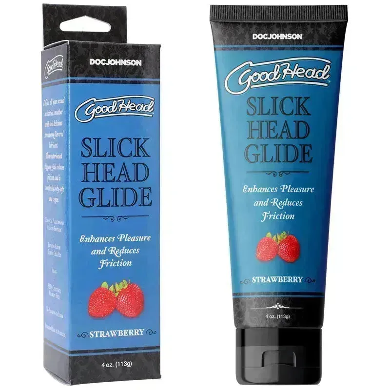 GoodHead Slick Head Glide - Strawberry - Strawberry Flavoured Lubricant - 120 ml Tube