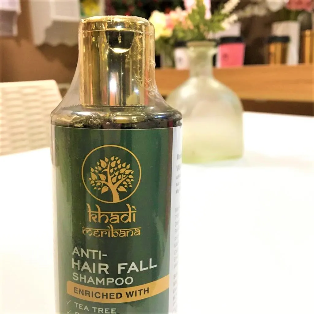 Khadi Meribana Pack Of 2 Anti-Hair Fall Enriched With Tea Tree/Rosemary/Bhringraj Shampoo 200ml