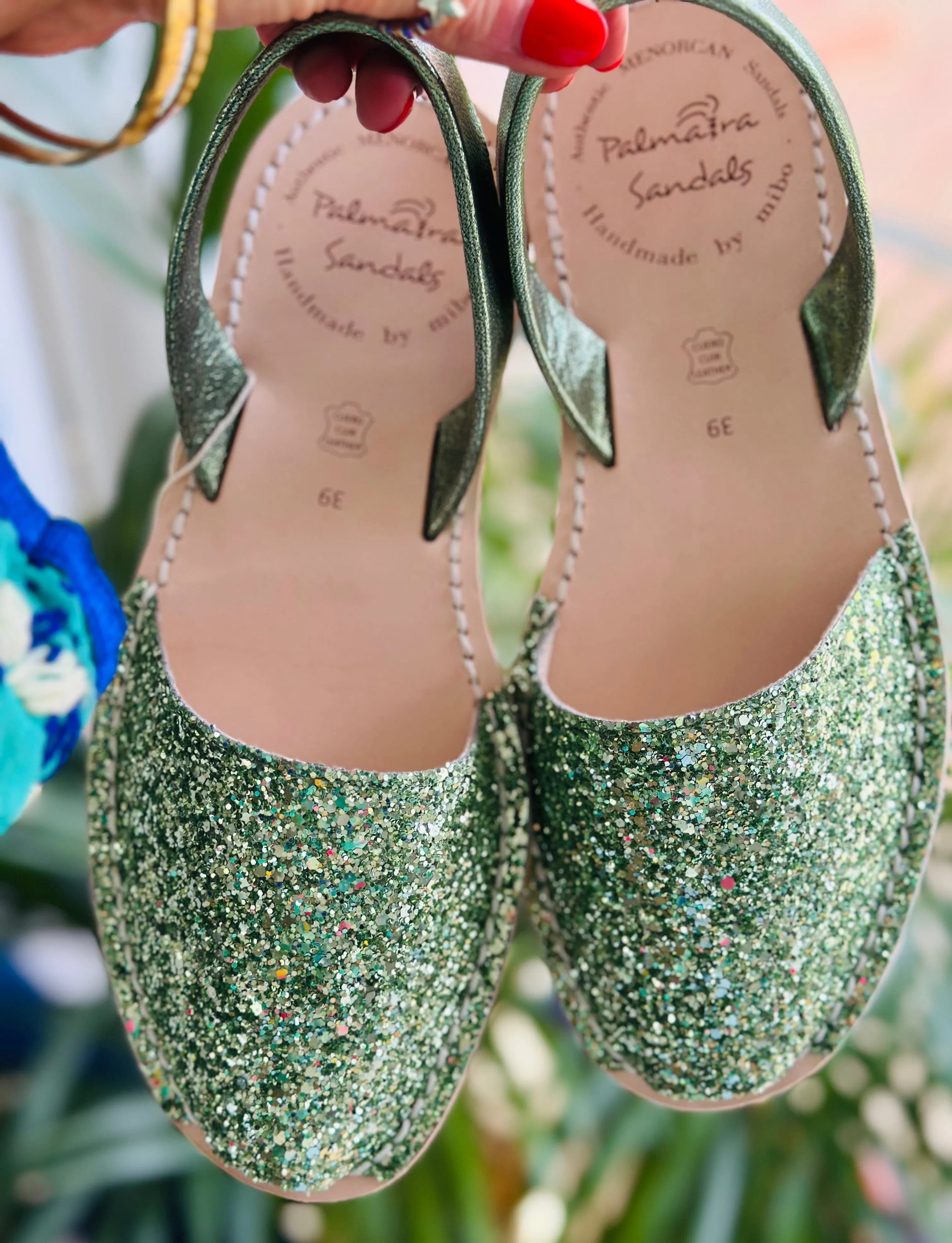 Menta Glitter Avarcas