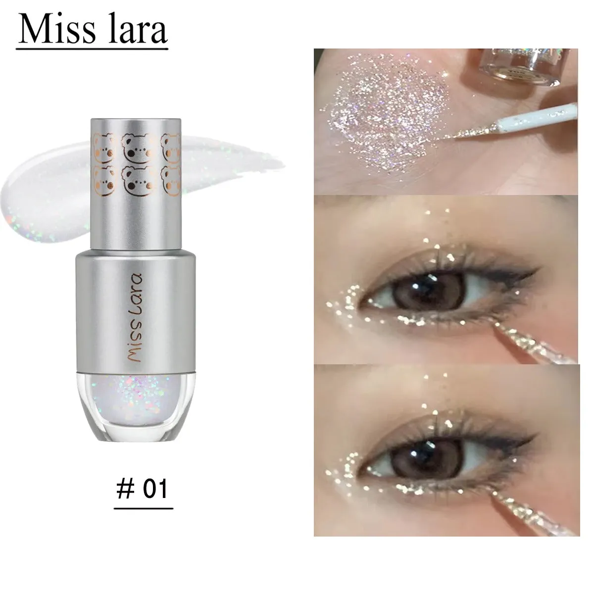 Miss Lara Glitter Liquid Highlighter Eyeshadow