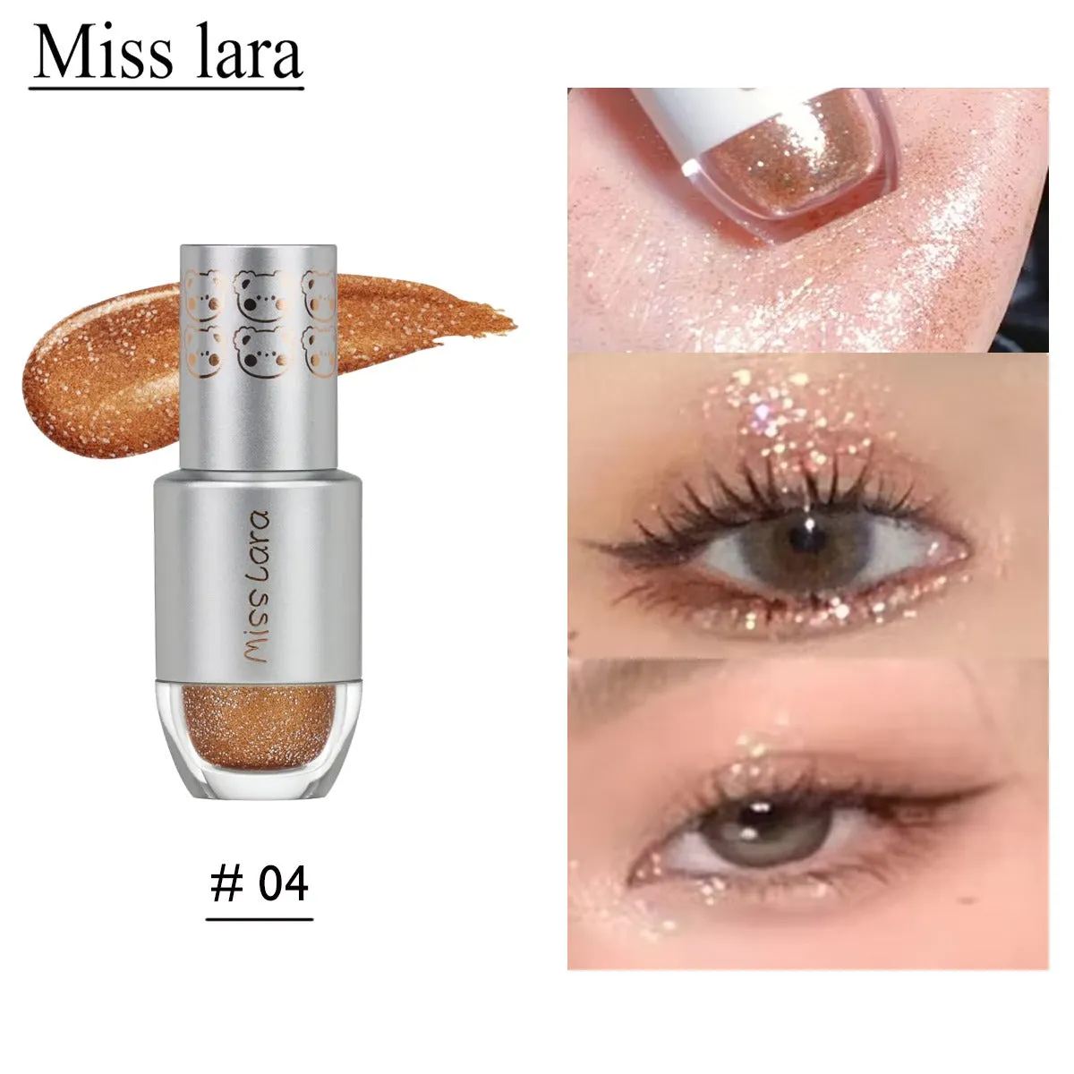 Miss Lara Glitter Liquid Highlighter Eyeshadow