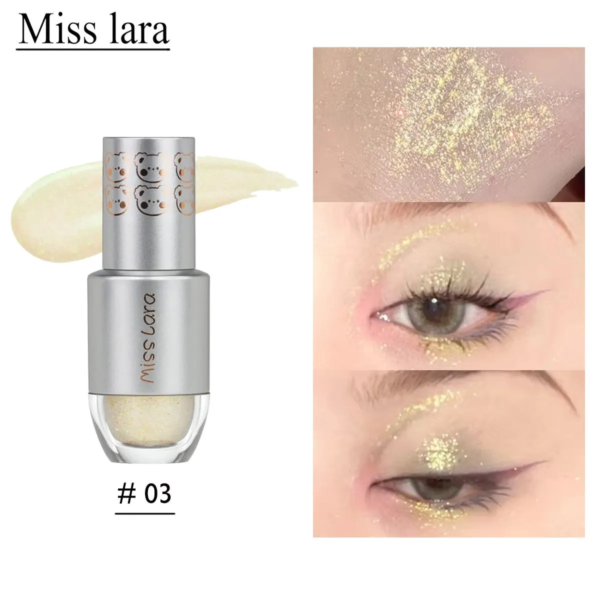 Miss Lara Glitter Liquid Highlighter Eyeshadow
