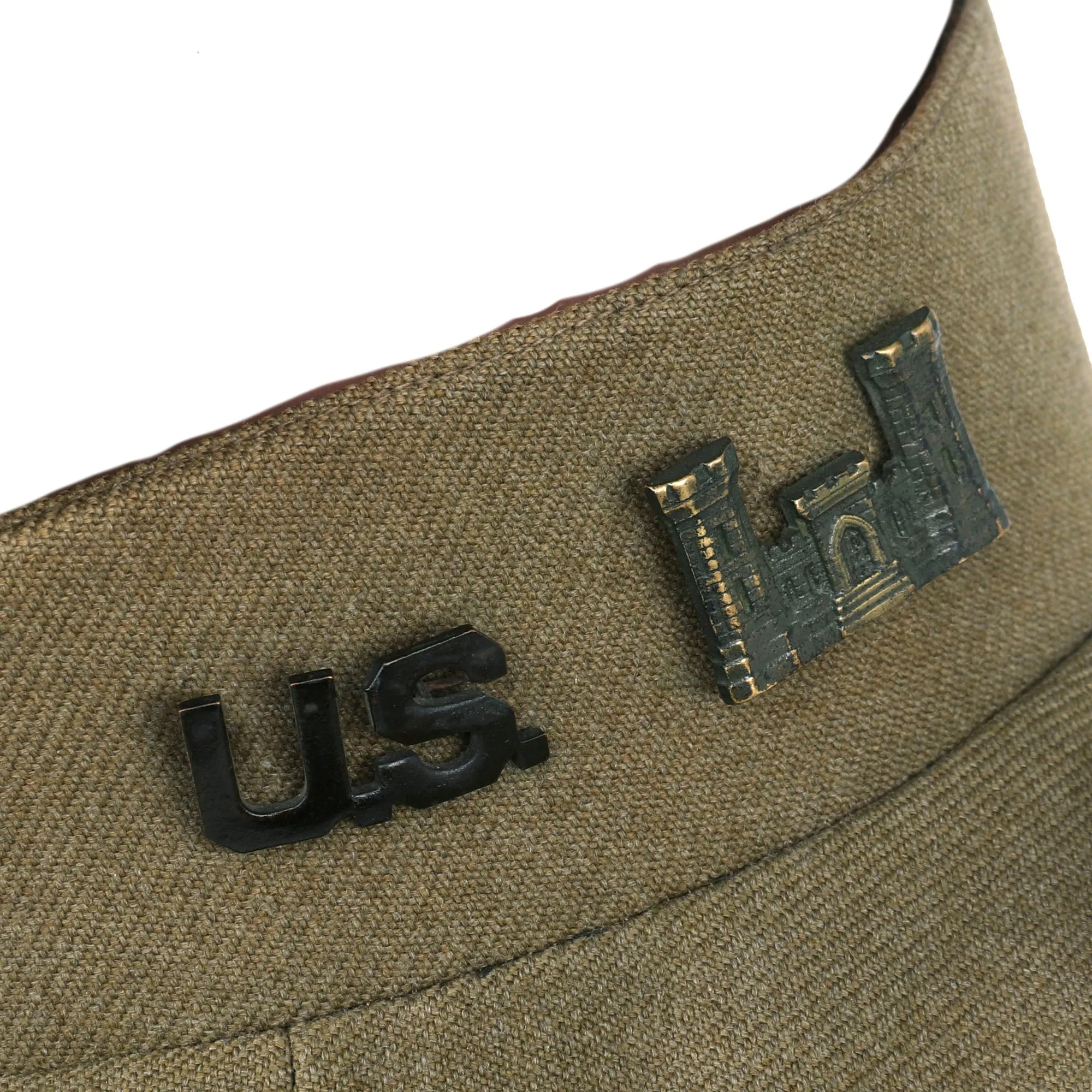 Original Identified WWI US 14th Engineers Officer’s Uniform & Helmet Grouping - Heavy Combat Record