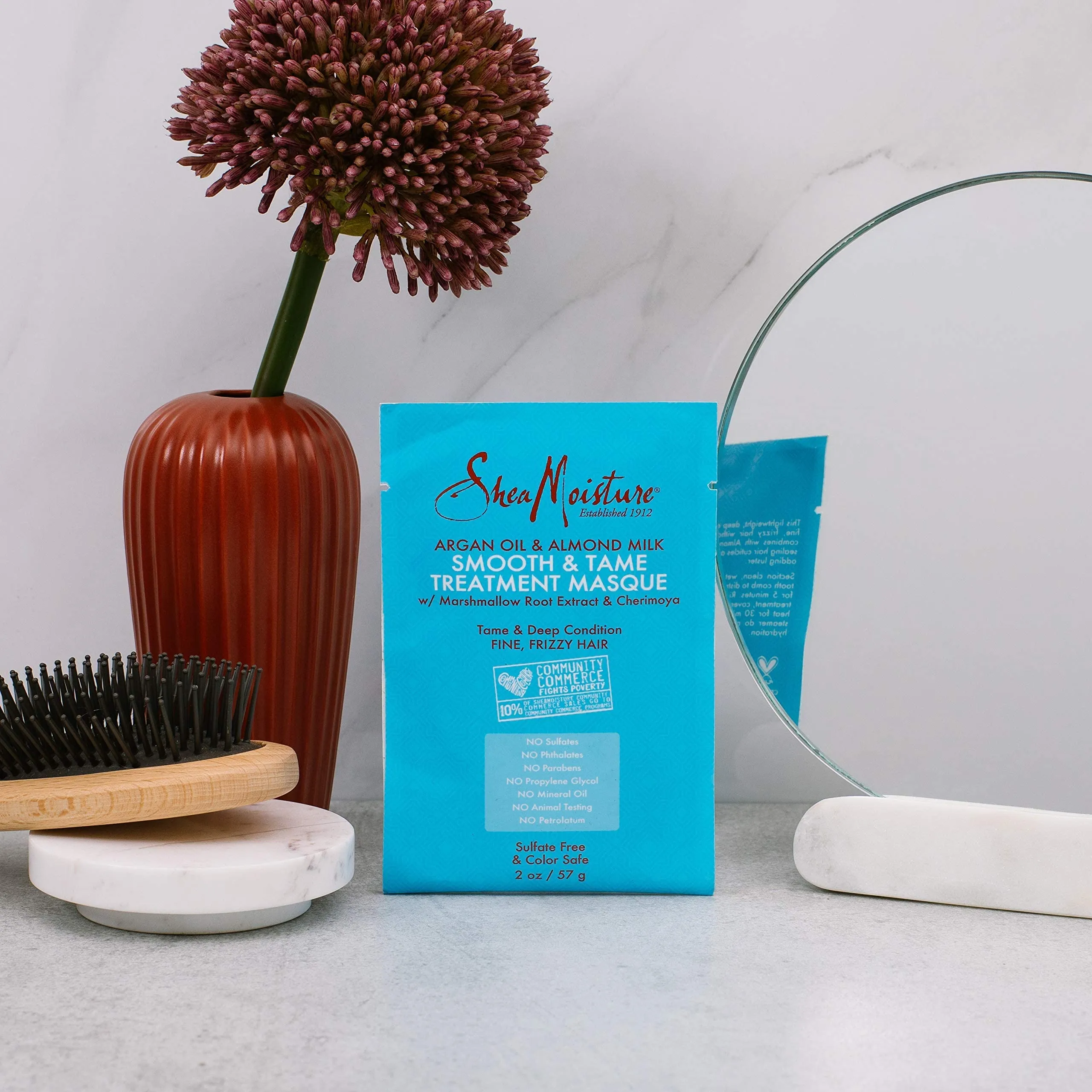 Shea Moisture Argan Oil And Almond Oil Smooth And Tame Treatment Masque 57g