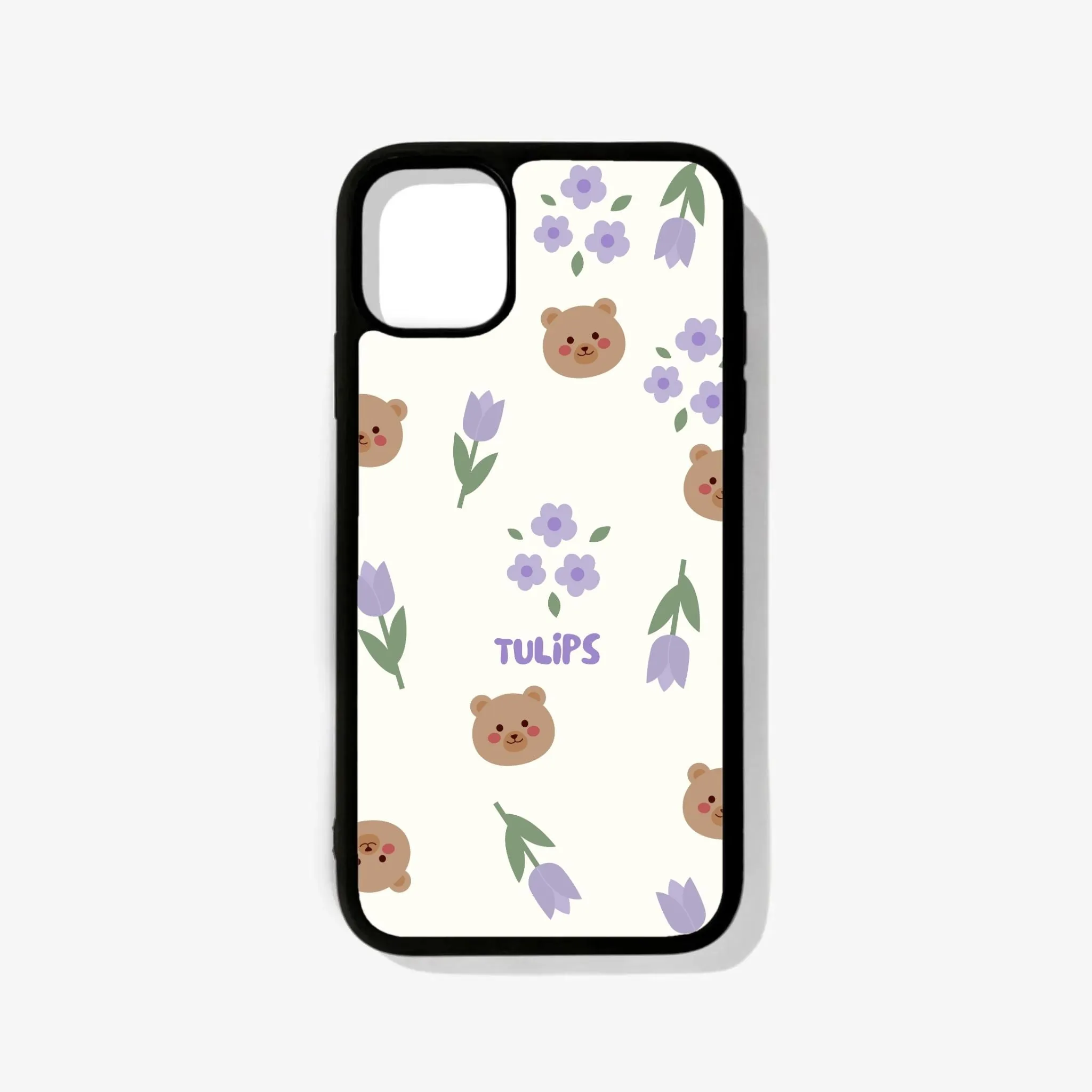 Tulips & Bear Glass Case