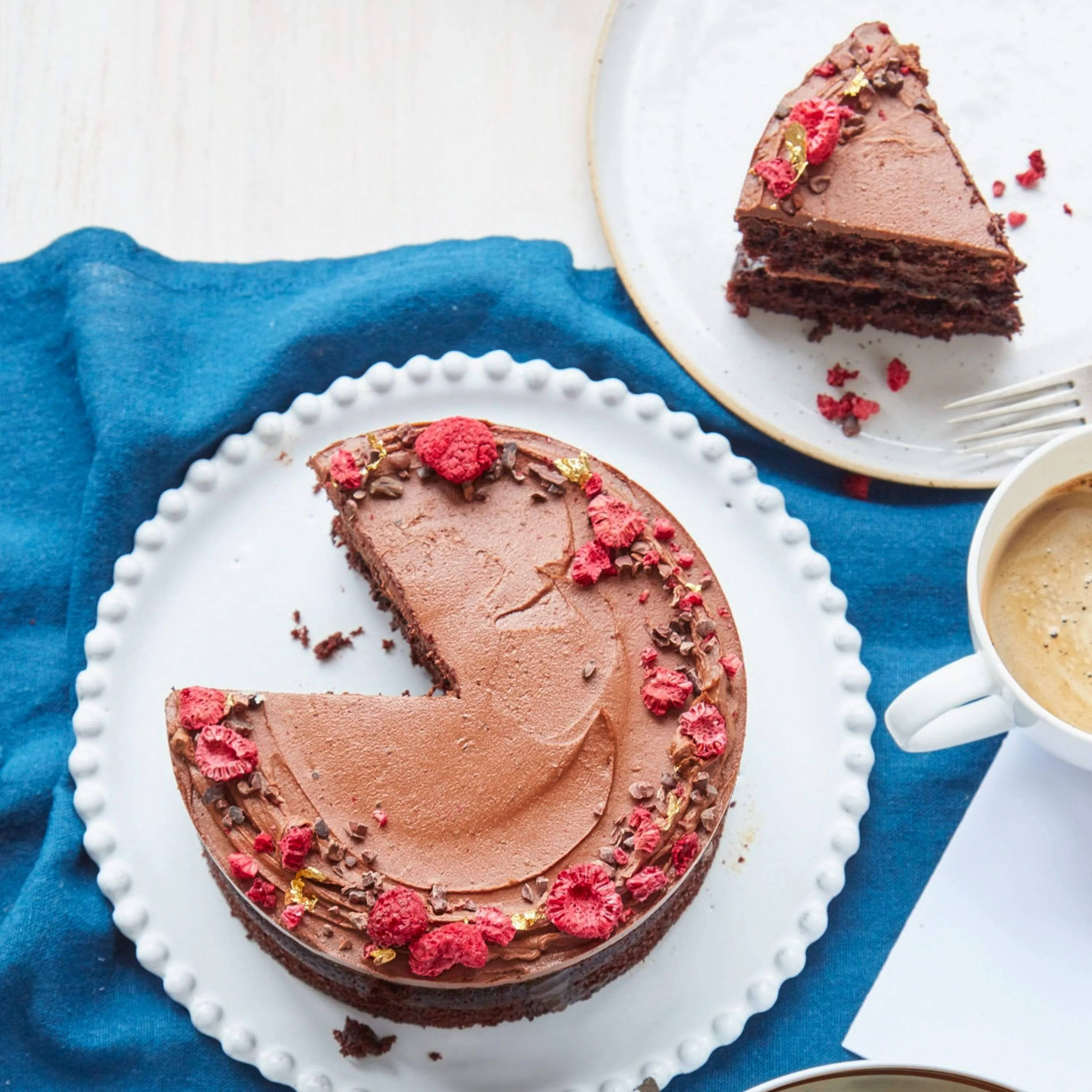 Valentine's Day Vegan Chocolate Fudge Cake